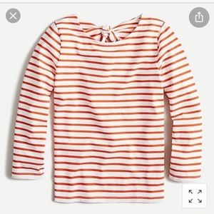 NWT J Crew Tie Back Top in Striped Mariner Cloth